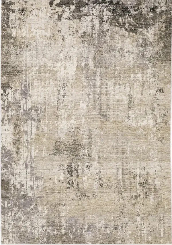 Nebulous 8 x 11 Modern Beige Area Rug