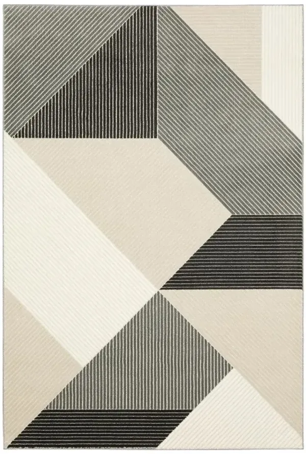 Raylan 8 x 11 Geometric Black Area Rug