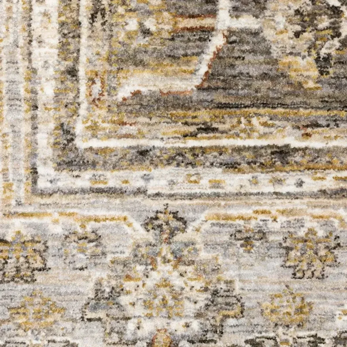 Maharaja 5 x 8 Gray and Gold Area Rug