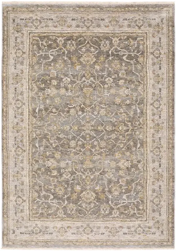 Maharaja 8 x 11 Gray and Gold Area Rug