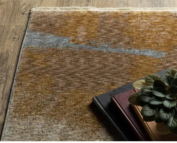 Hayden 8 x 11 Modern Beige and Rust Area Rug