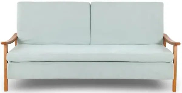 Olaf Seafoam Blue Split-Back Convertible Sleeper Sofa