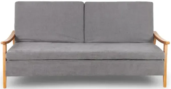 Olaf Slate Gray Split-Back Convertible Sleeper Sofa