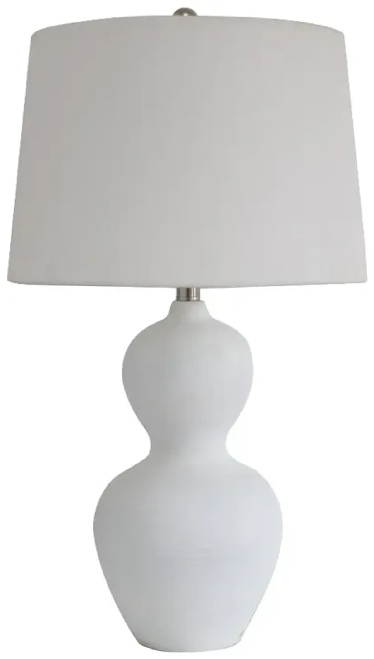 29" White Marble Table Lamp