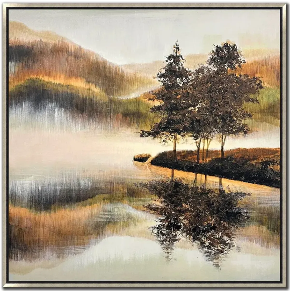 Morning Fog Embellished Canvas