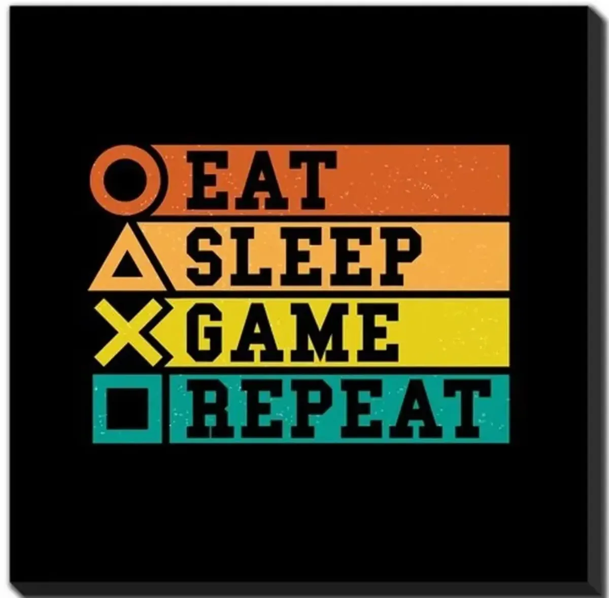 "Eat Sleep Game Repeat" Canvas