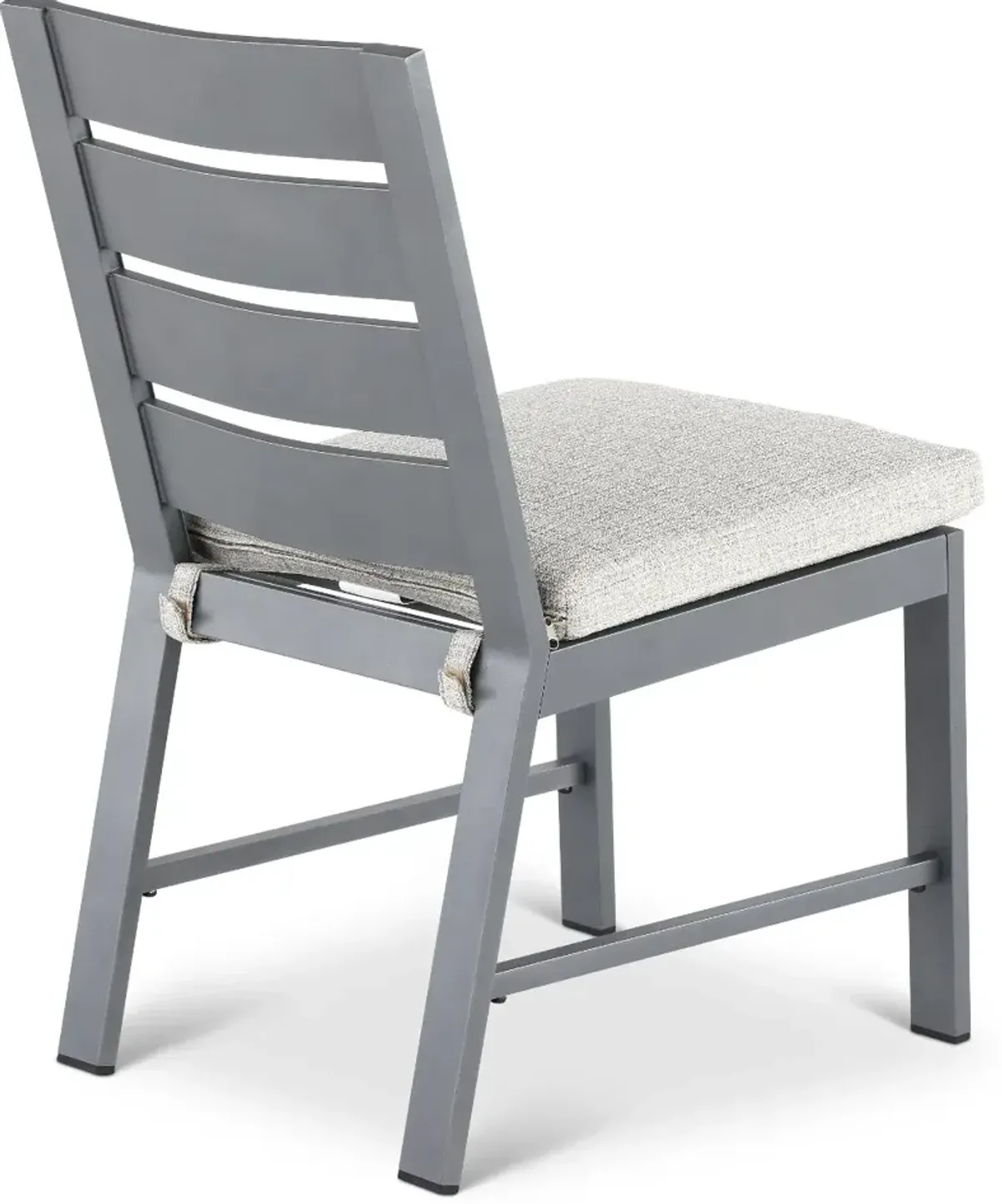 Gibraltar Gray and Beige Armless Dining Chair