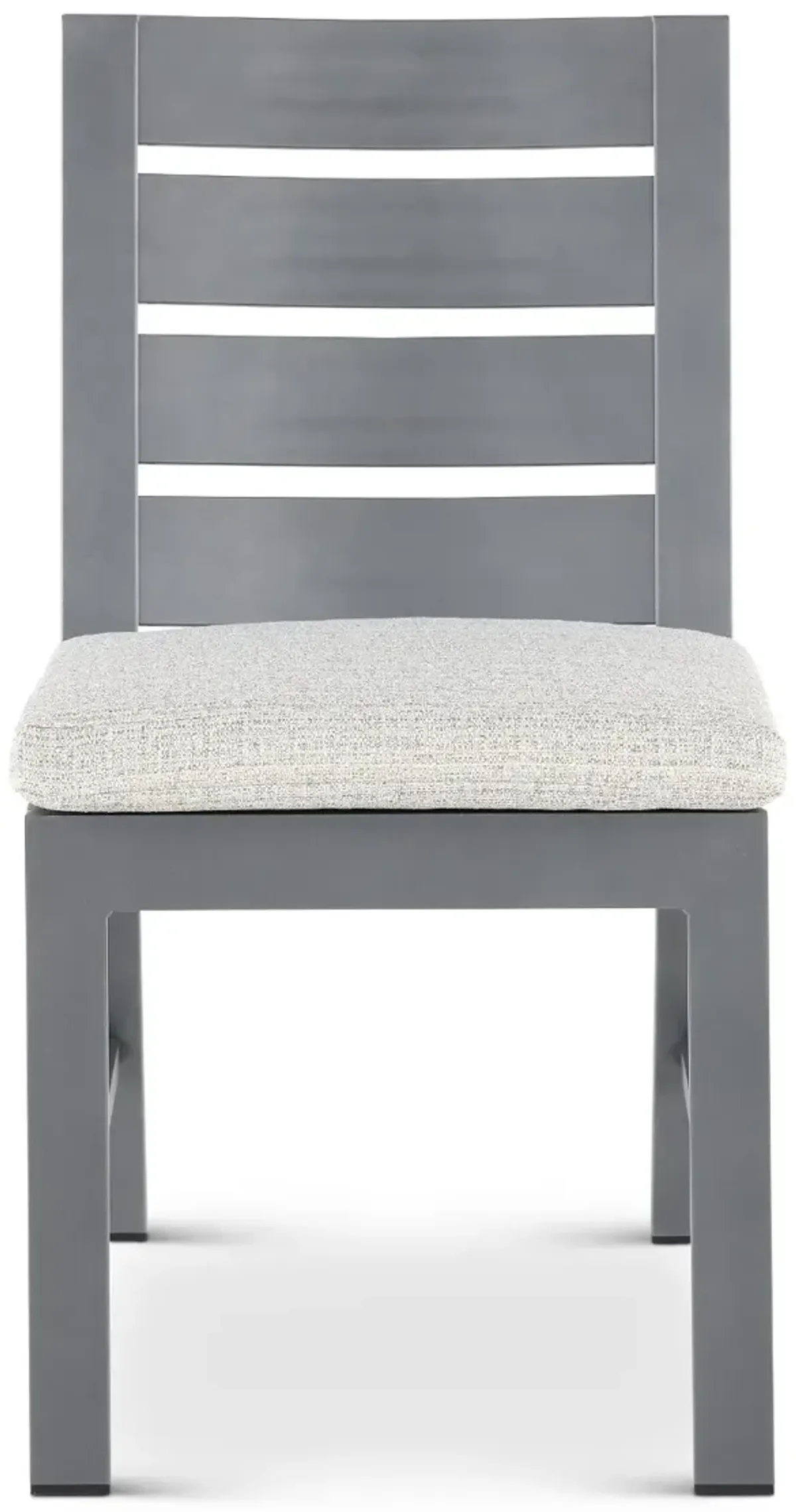 Gibraltar Gray and Beige Armless Dining Chair