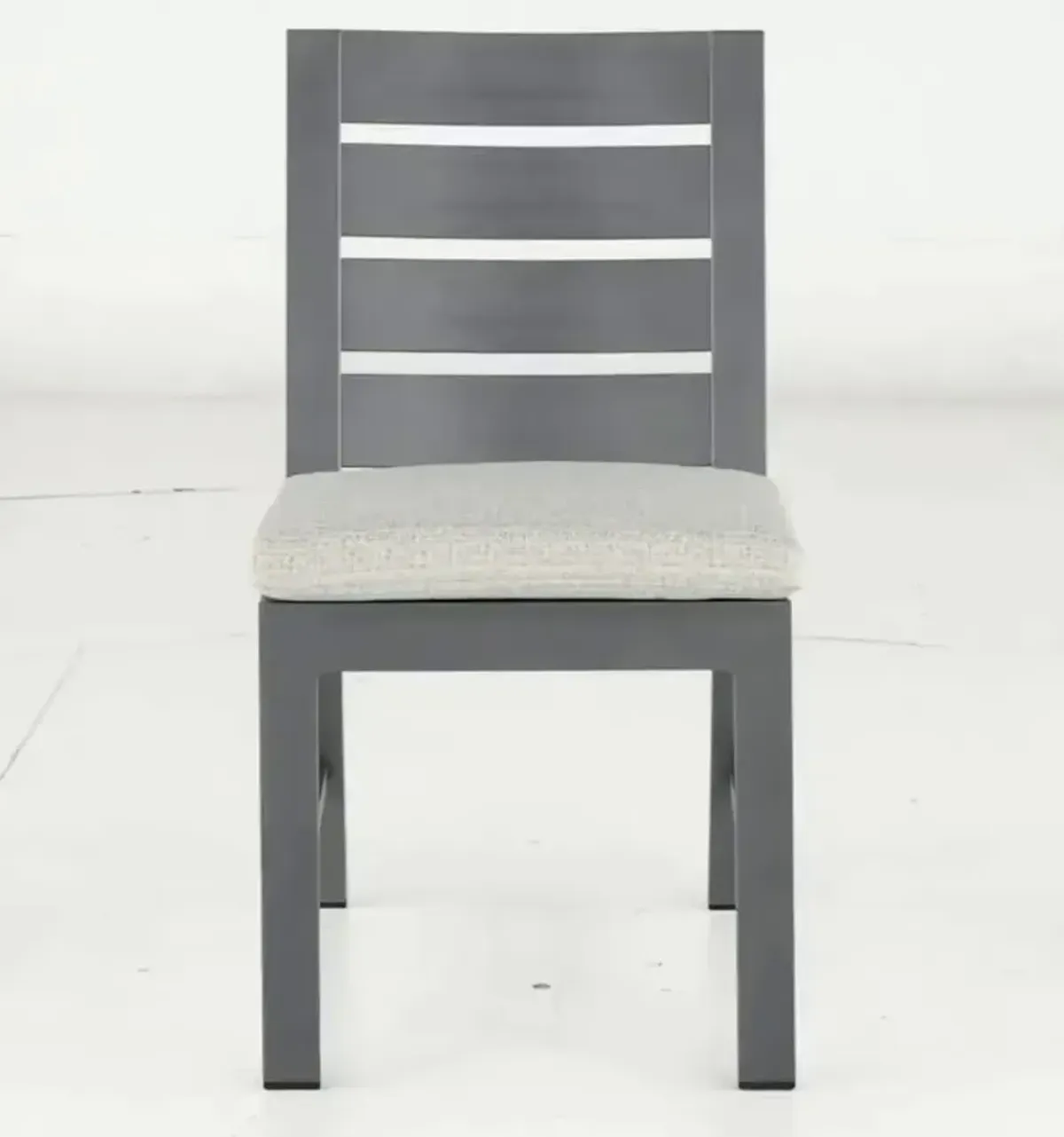 Gibraltar Gray and Beige Armless Dining Chair