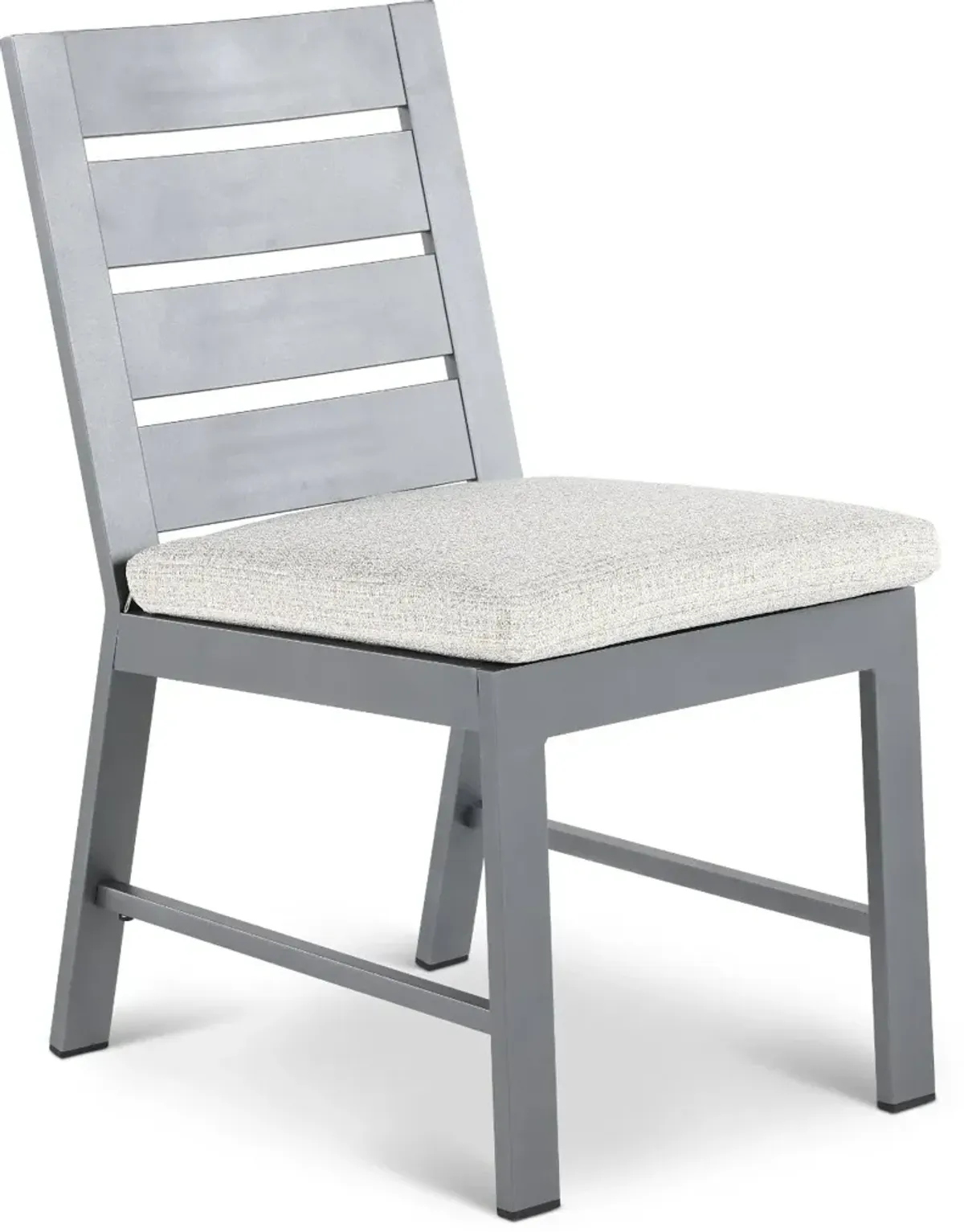 Gibraltar Gray and Beige Armless Dining Chair