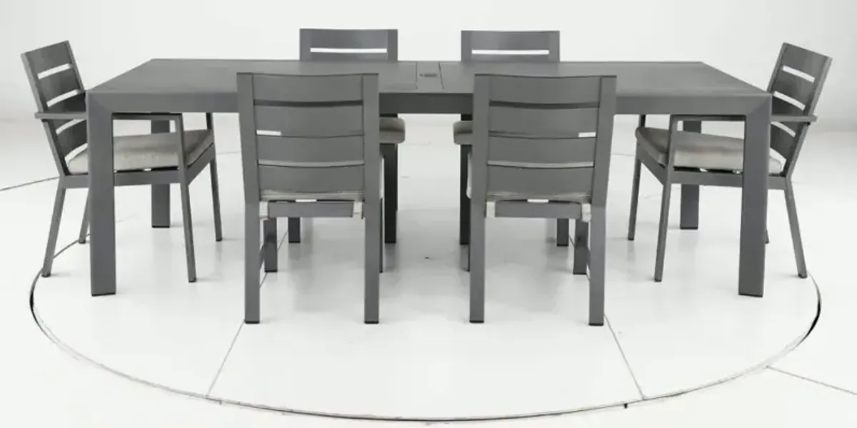 Gibraltar Gray and Beige 7-Piece Dining Table Set