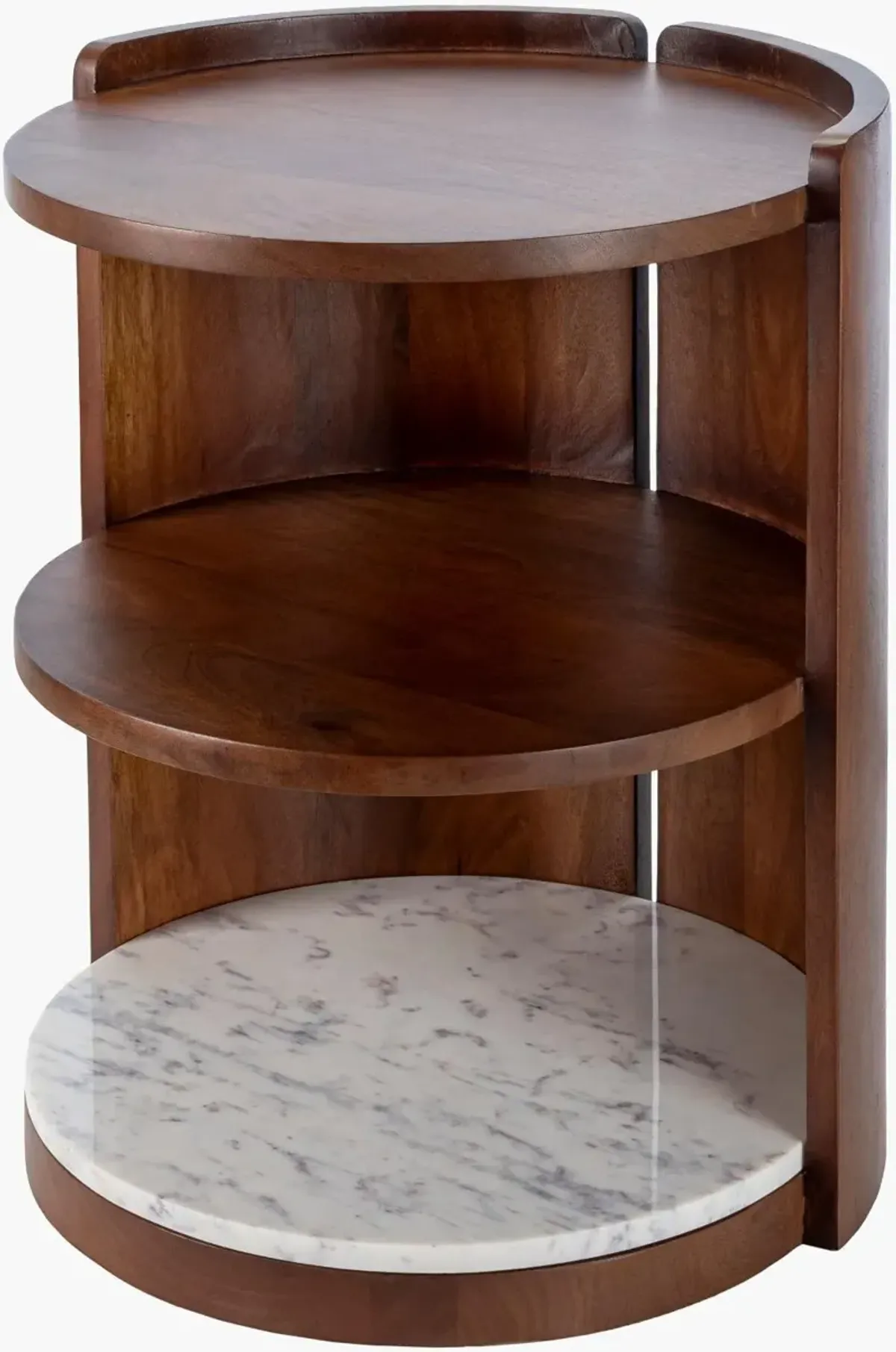 Gerald Wood and Marble End Table