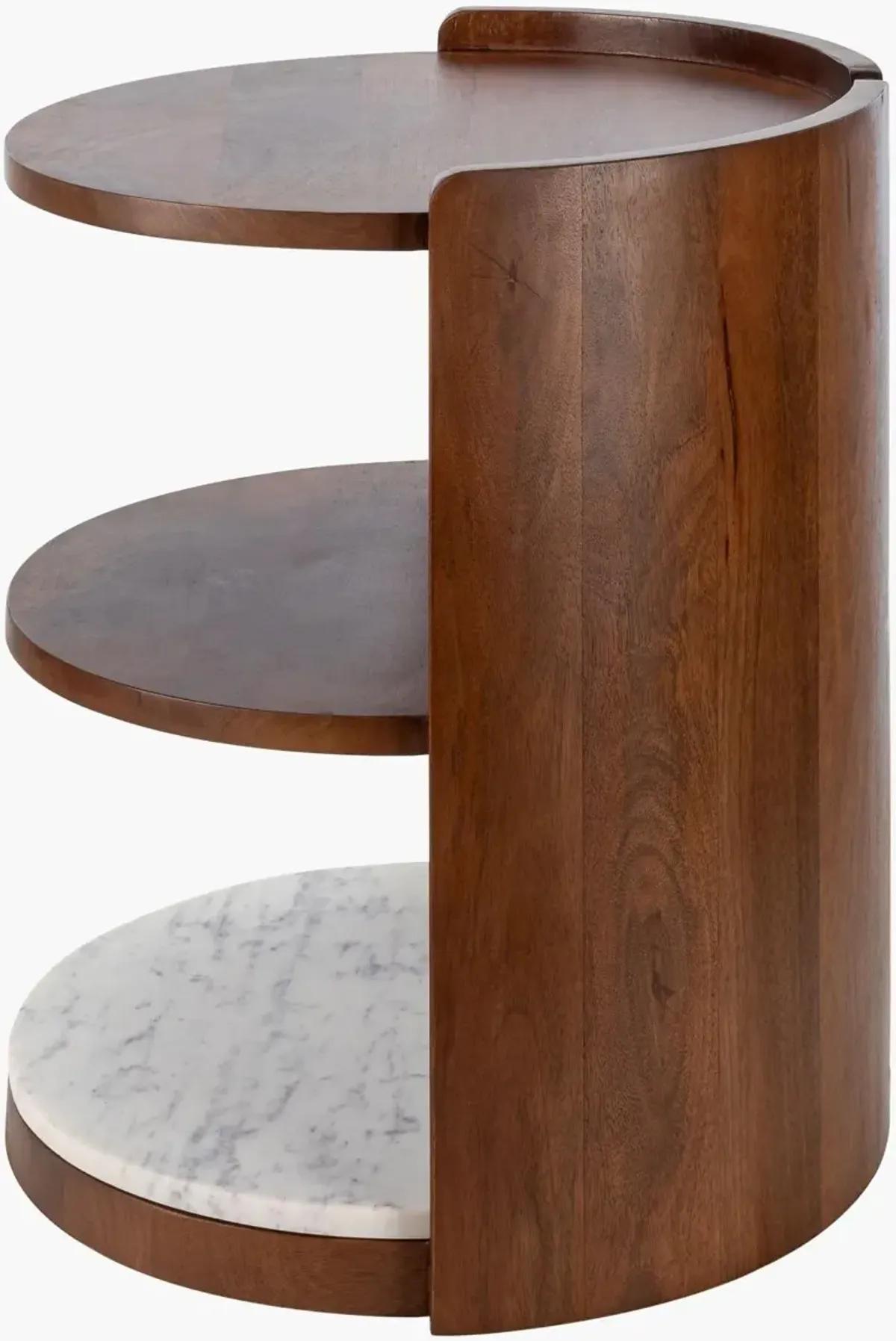 Gerald Wood and Marble End Table