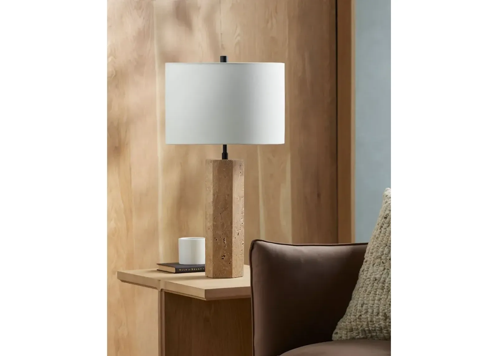 Aurembra Travertine Table Lamp