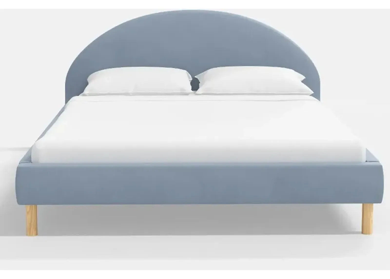 Armour Ocean Velvet Platform Full Bed