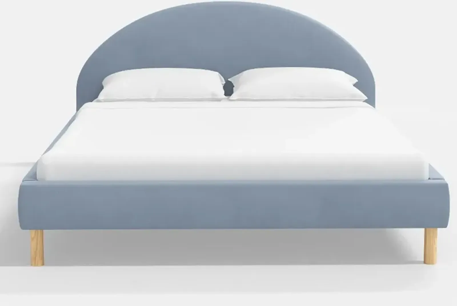 Armour Ocean Velvet Platform Full Bed