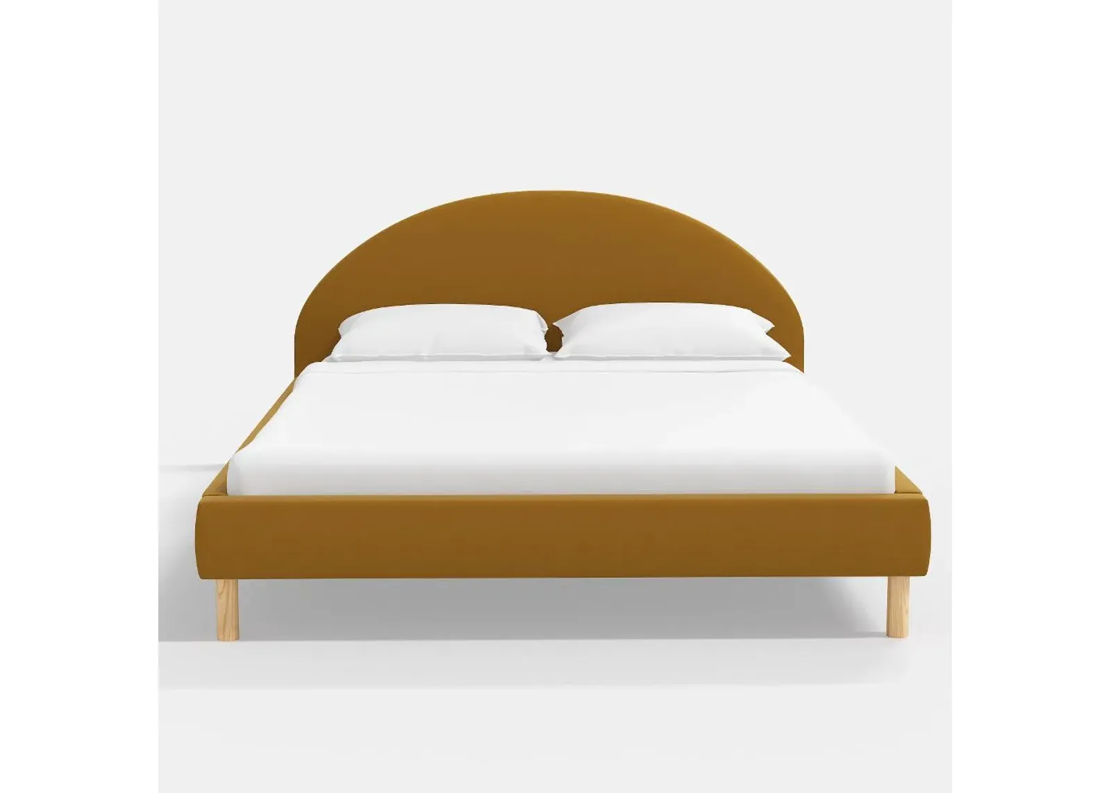 Armour Copper Velvet Platform Full Bed