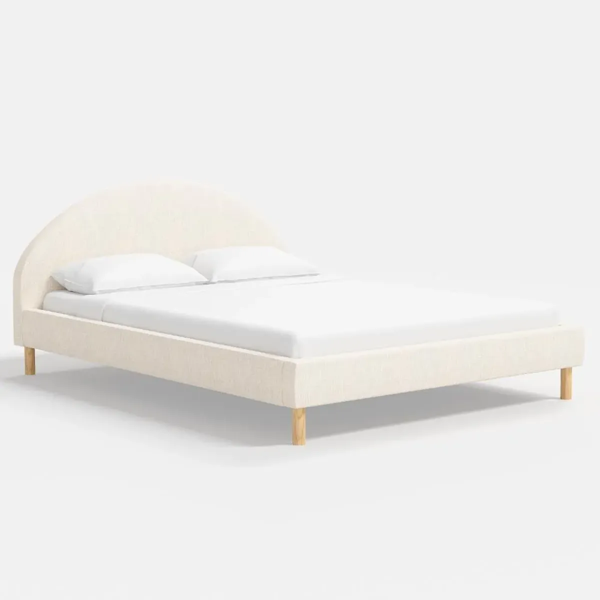 Armour Talc Linen Platform King Bed