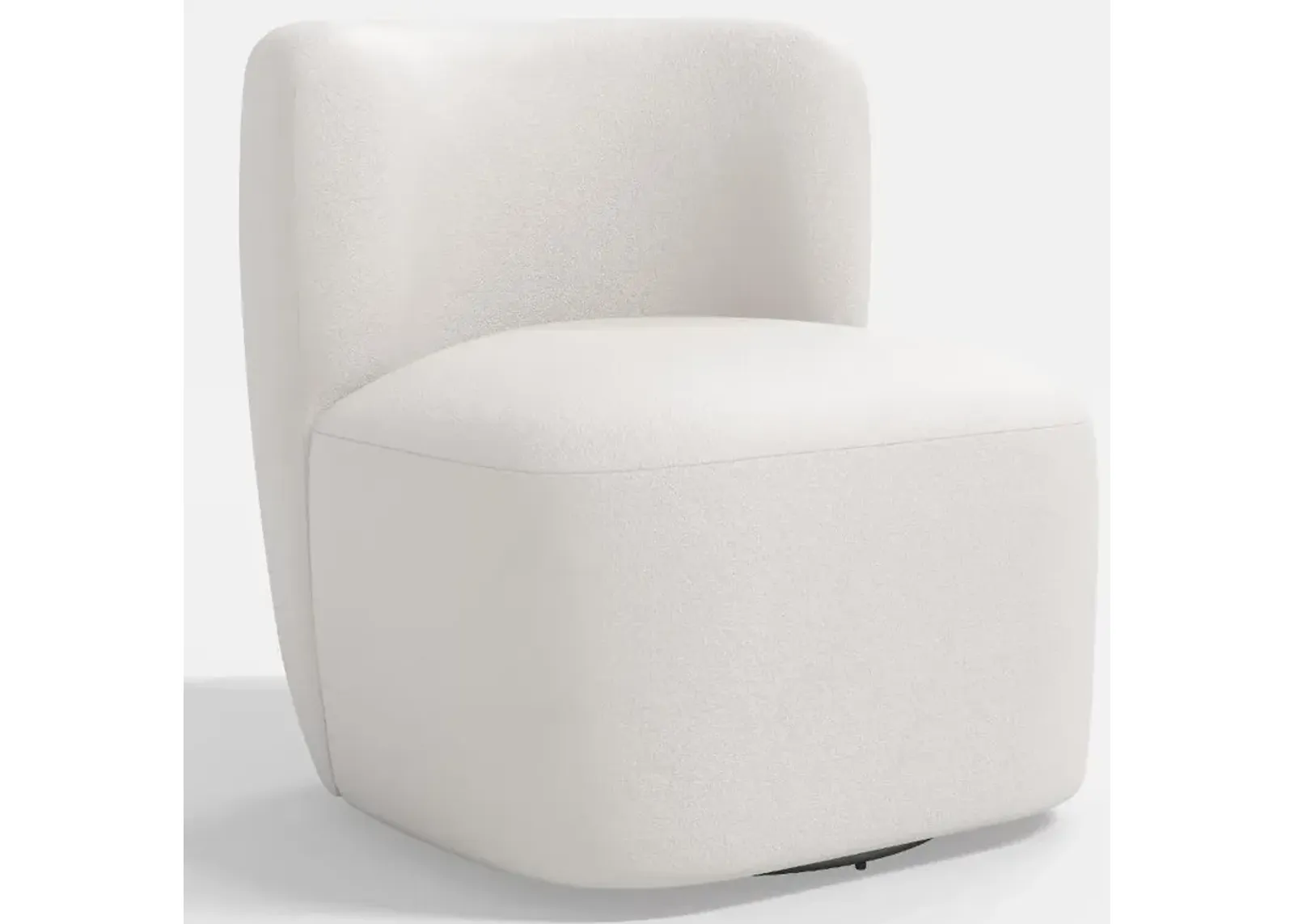 Neko Velvet Light Gray Swivel Chair