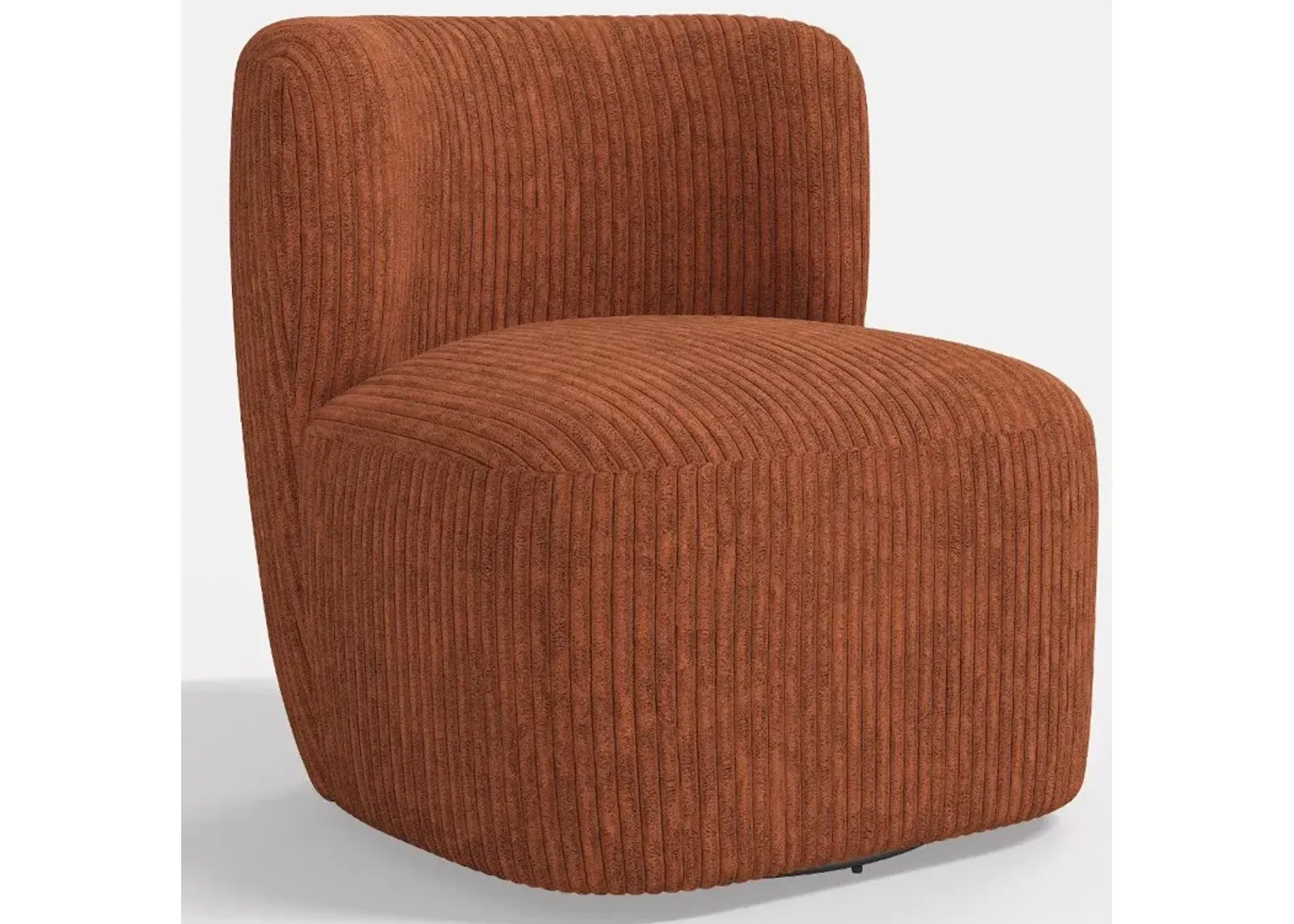 Neko Corded Velvet Rust Swivel Chair