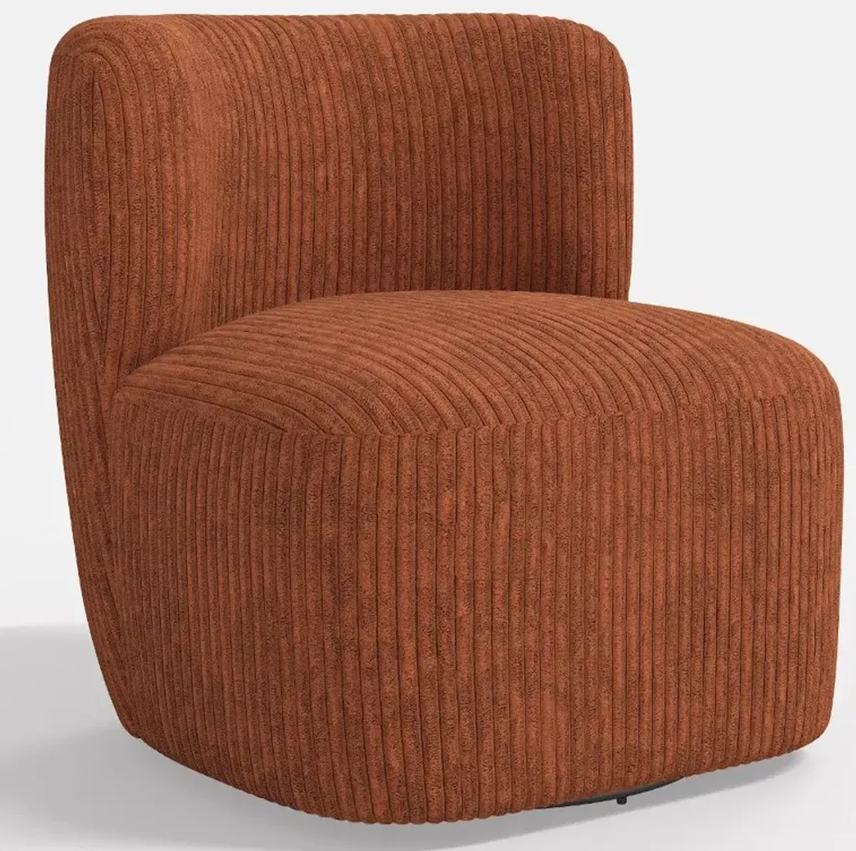 Neko Corded Velvet Rust Swivel Chair