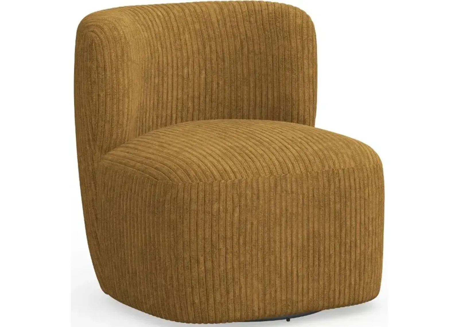 Neko Corded Velvet Amber Swivel Chair