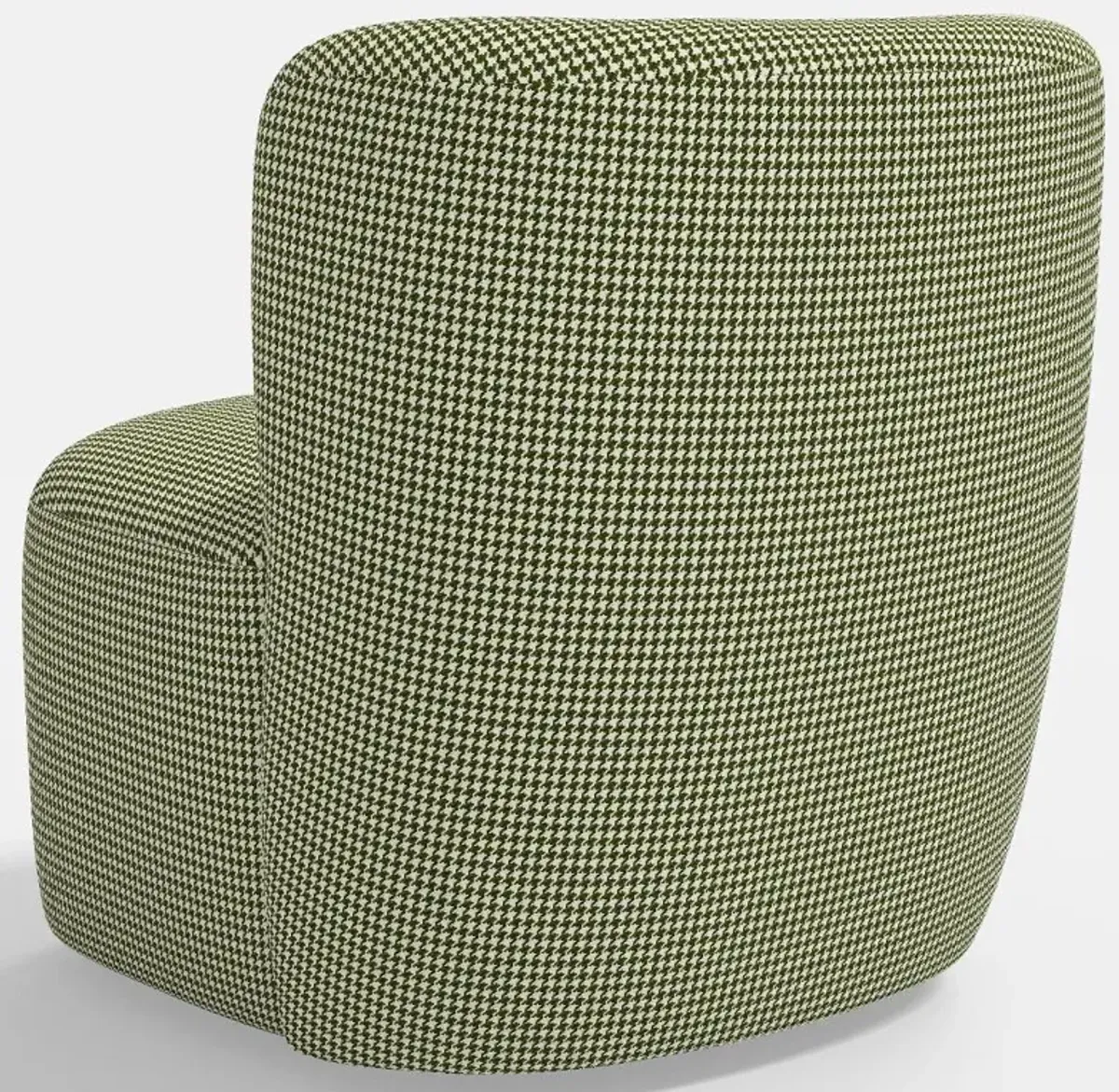 Neko Houndstooth Avocado Swivel Chair