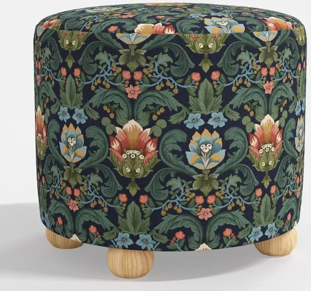 Maura Florence Navy Ottoman