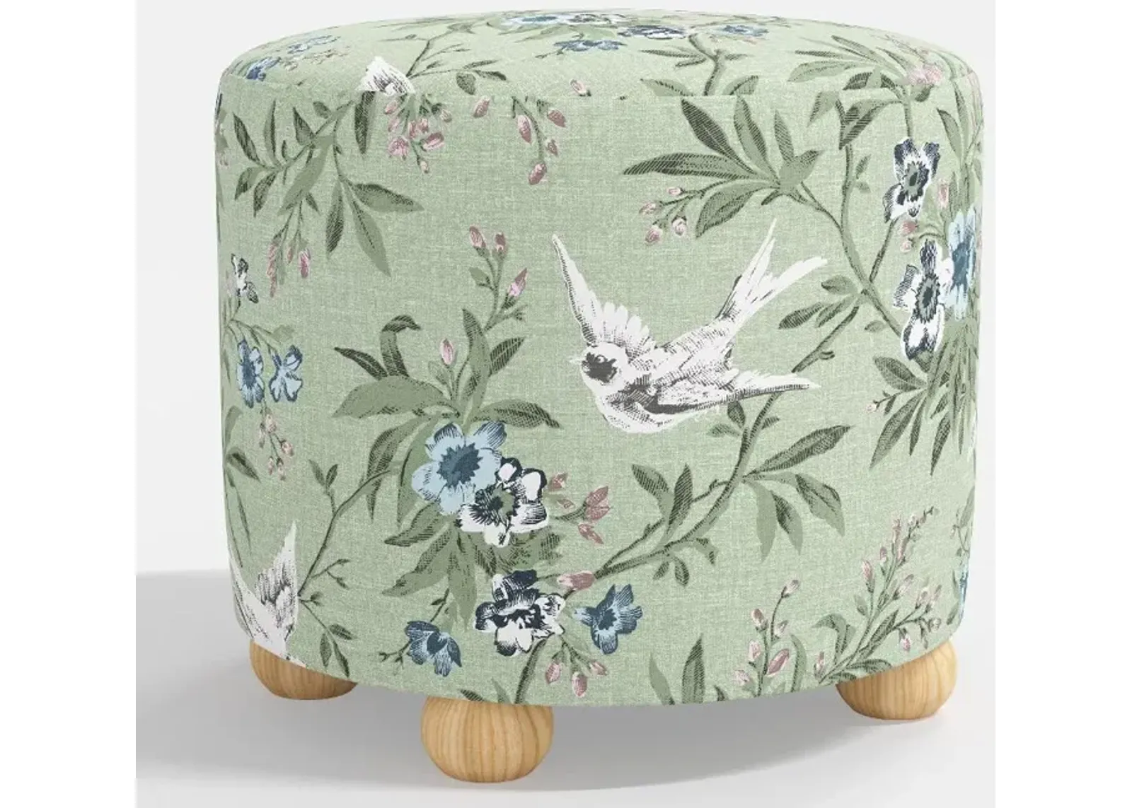 Maura Menagerie Sage Ottoman