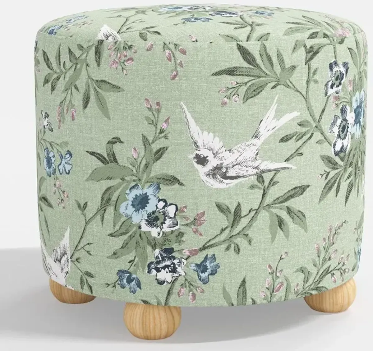 Maura Menagerie Sage Ottoman