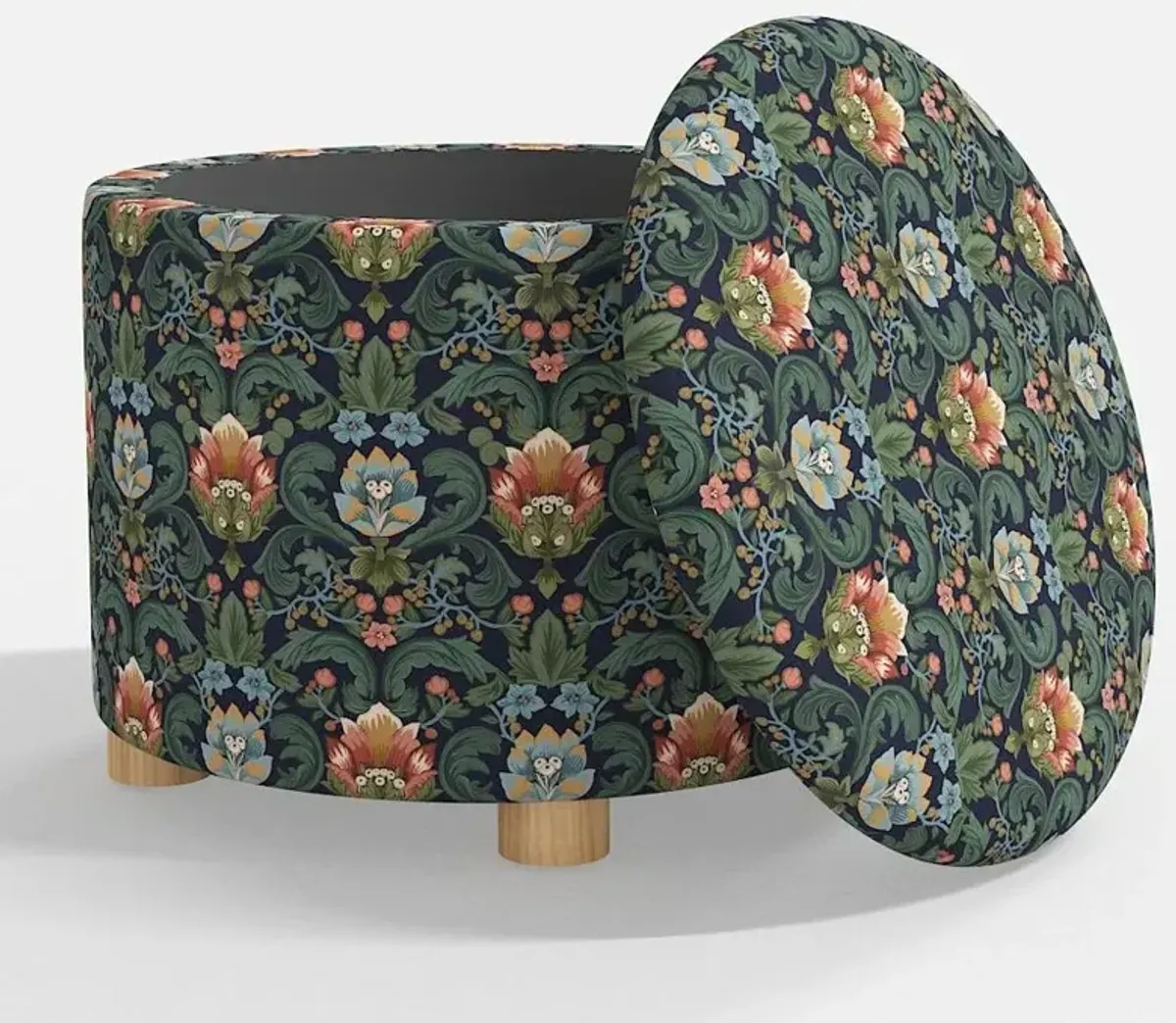 Bria Florence Navy Storage Ottoman