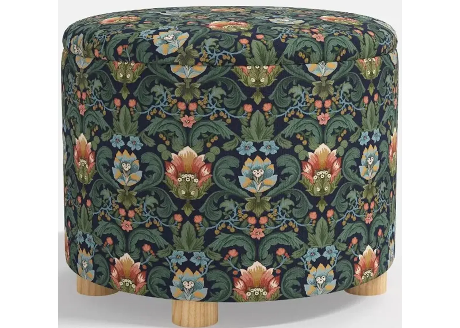 Bria Florence Navy Storage Ottoman