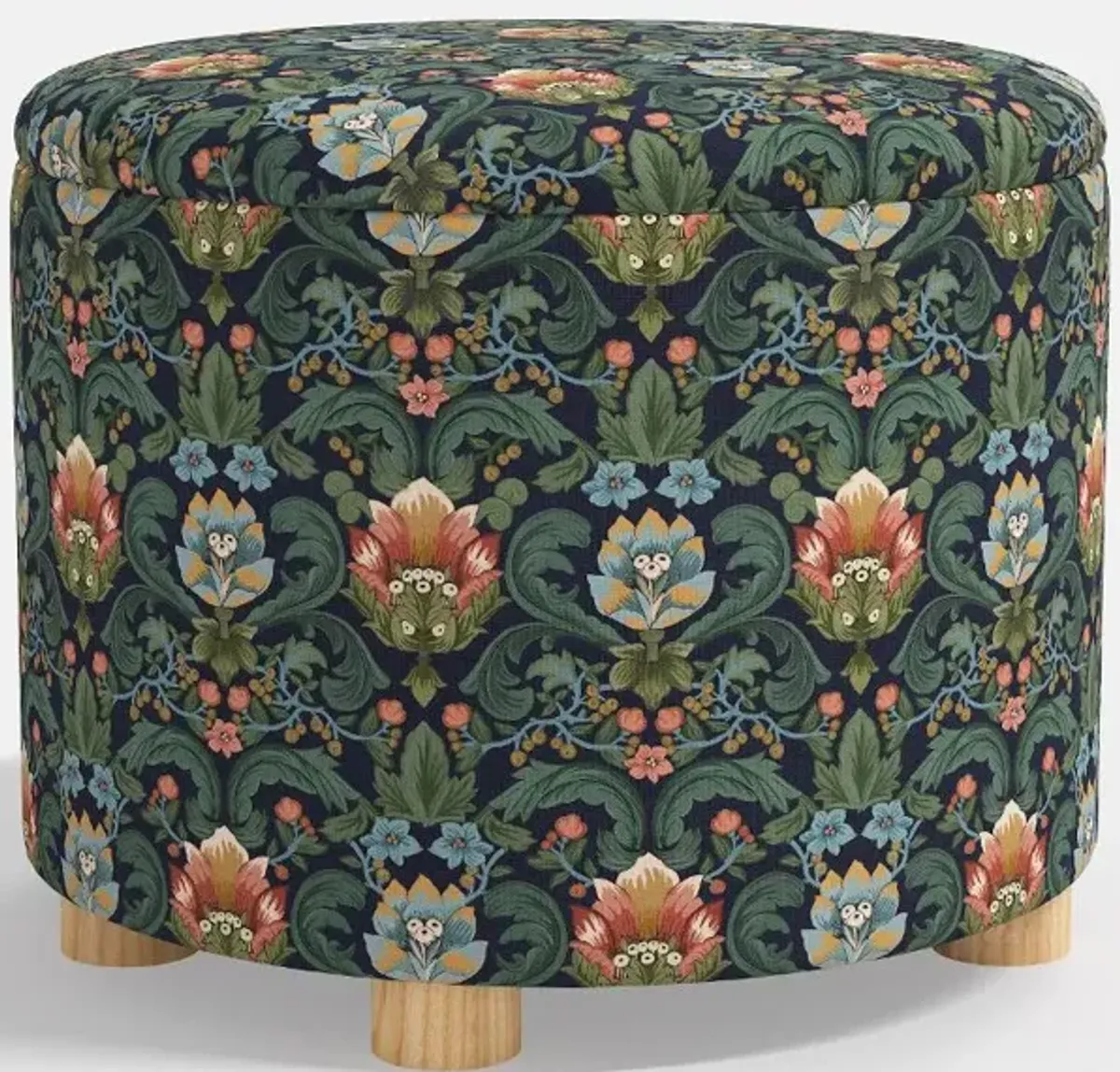 Bria Florence Navy Storage Ottoman