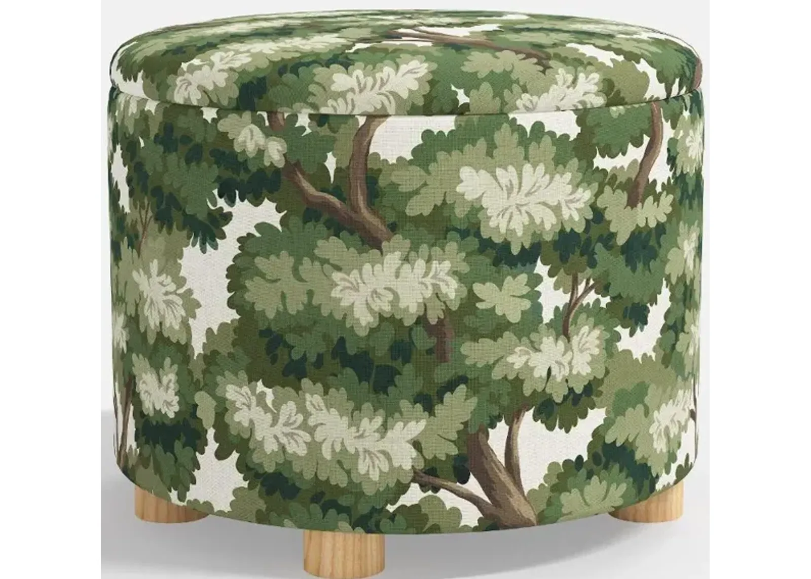 Bria Wildwood Green Storage Ottoman