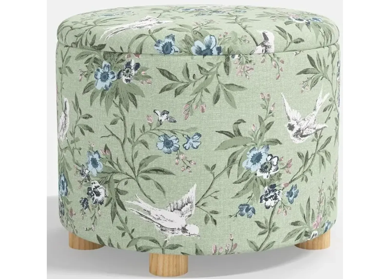 Bria Menagerie Sage Storage Ottoman