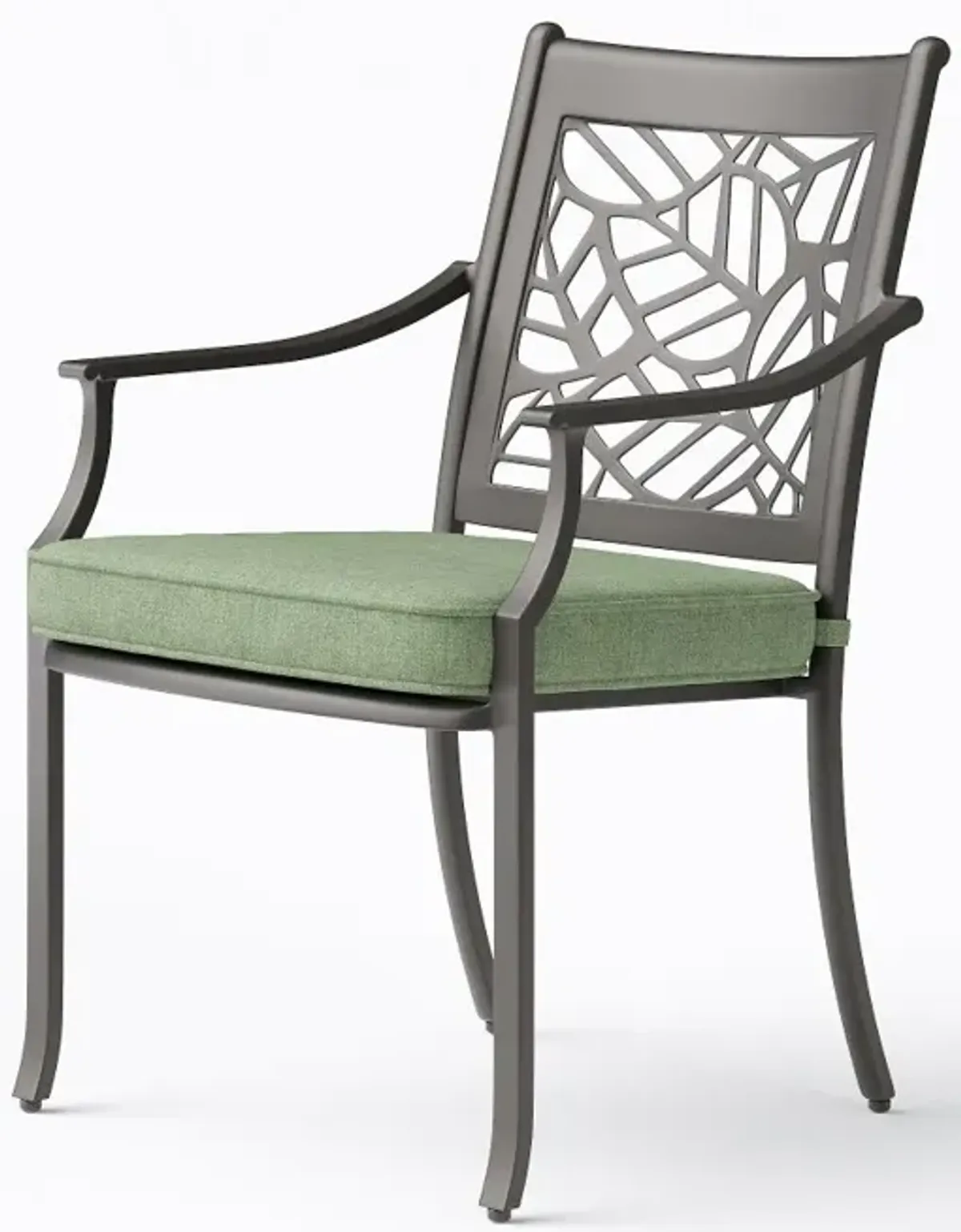Thurston Gray and Green Patio Dining Chair