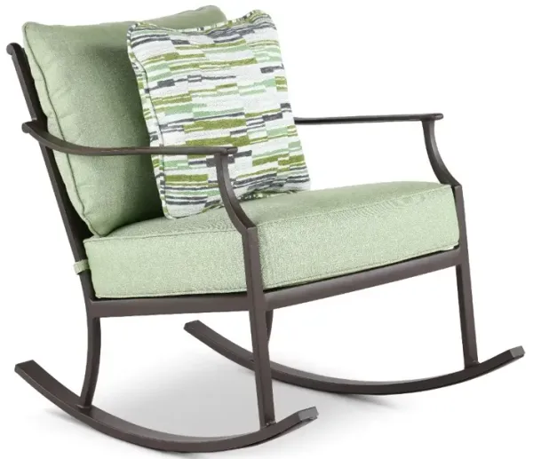 Thurston Gray and Green Patio Rocker