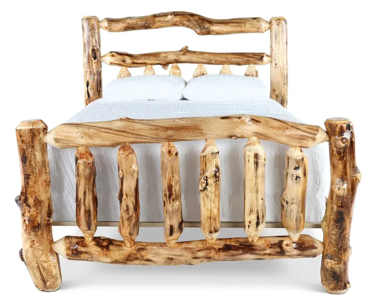 Aspen Natural Log King Bed