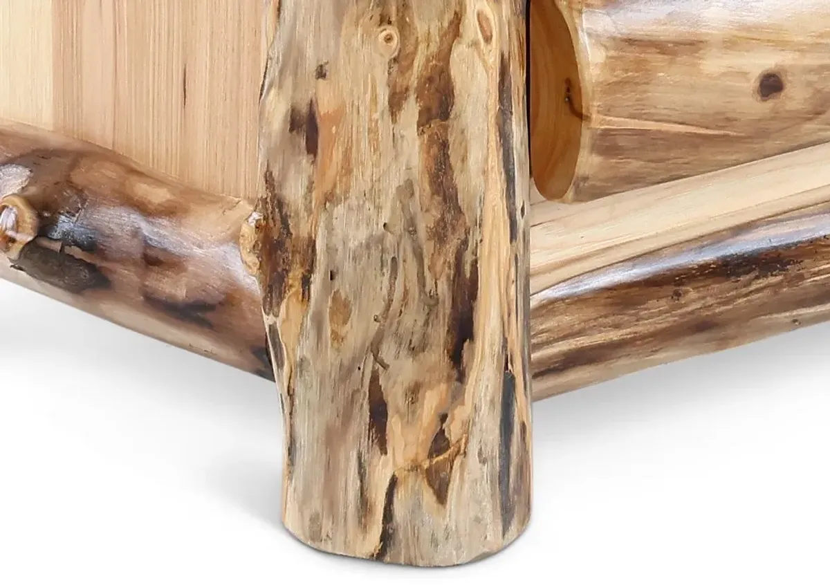 Aspen Log Nightstand