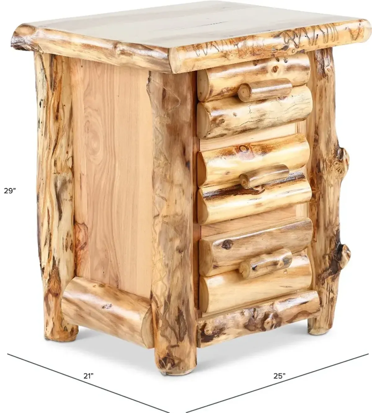 Aspen Log Nightstand