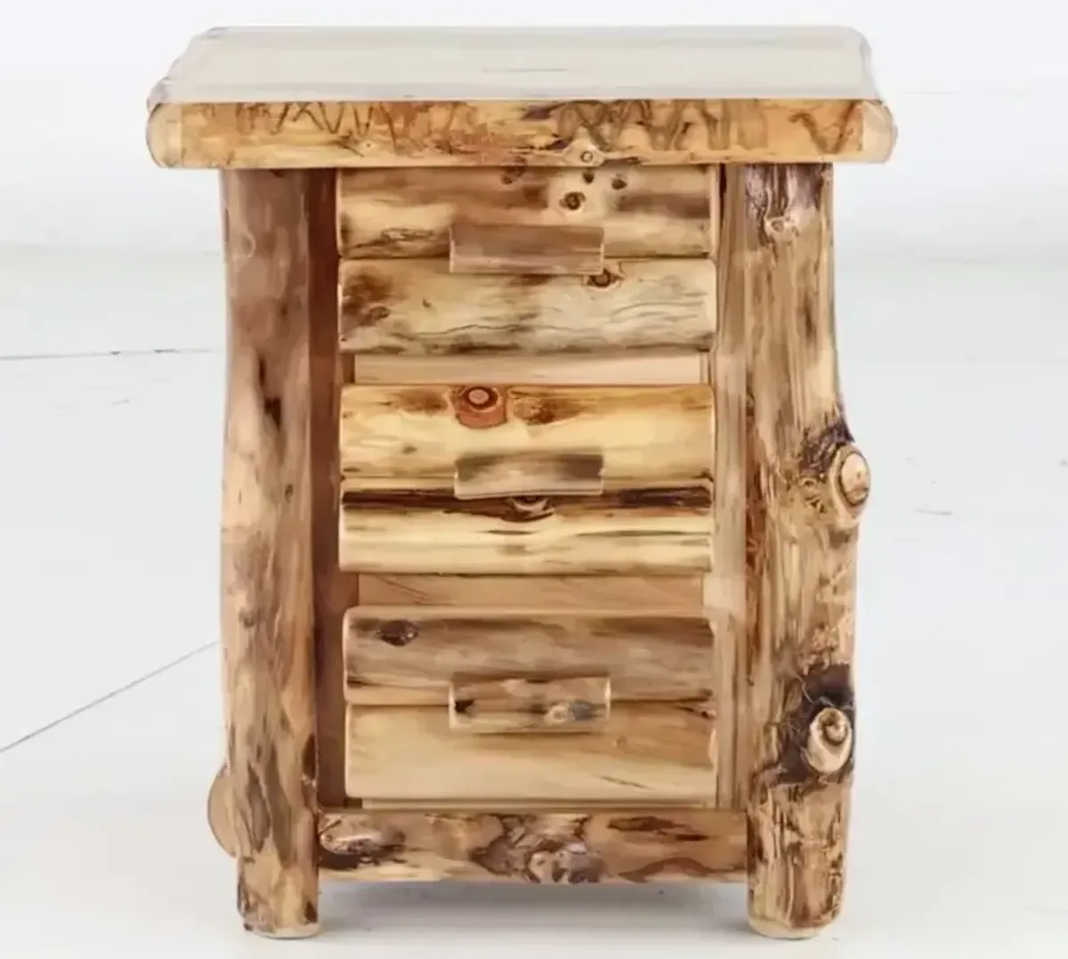 Aspen Log Nightstand