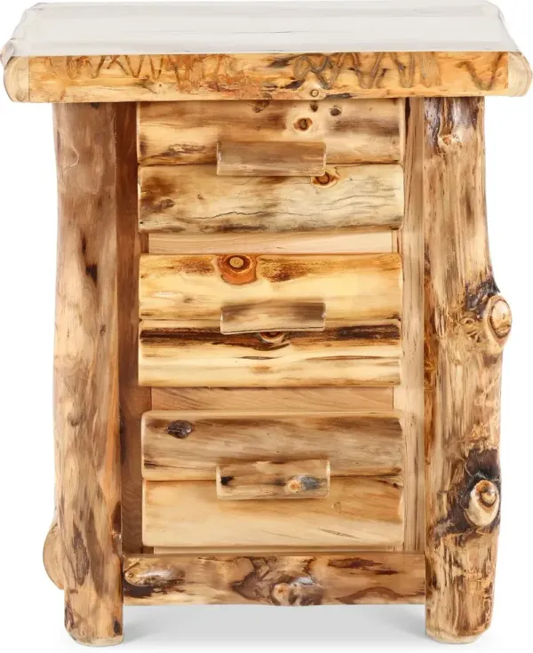 Aspen Natural Log Nightstand