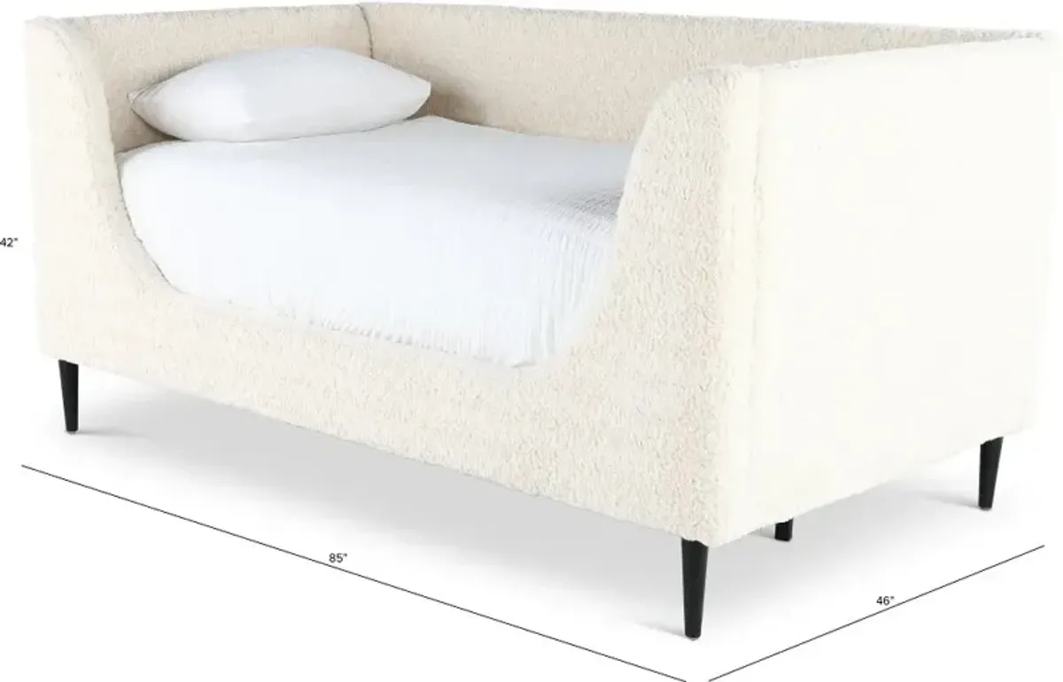 Reese Off-White Twin Upholstered Daybed