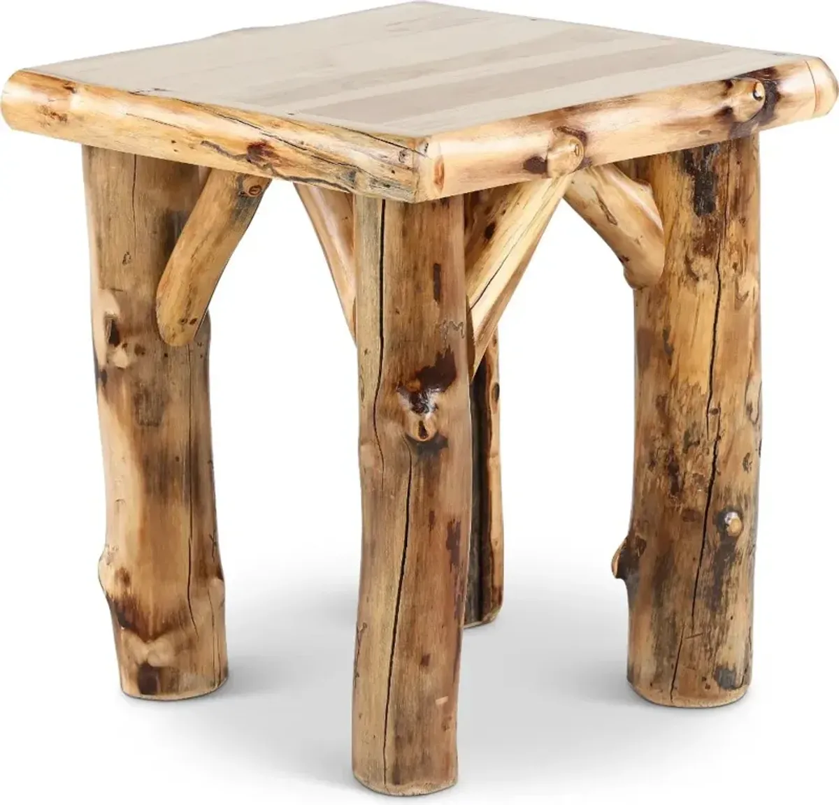 Aspen Natural Log End Table
