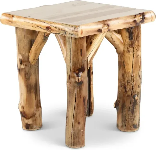 Aspen Natural Log End Table