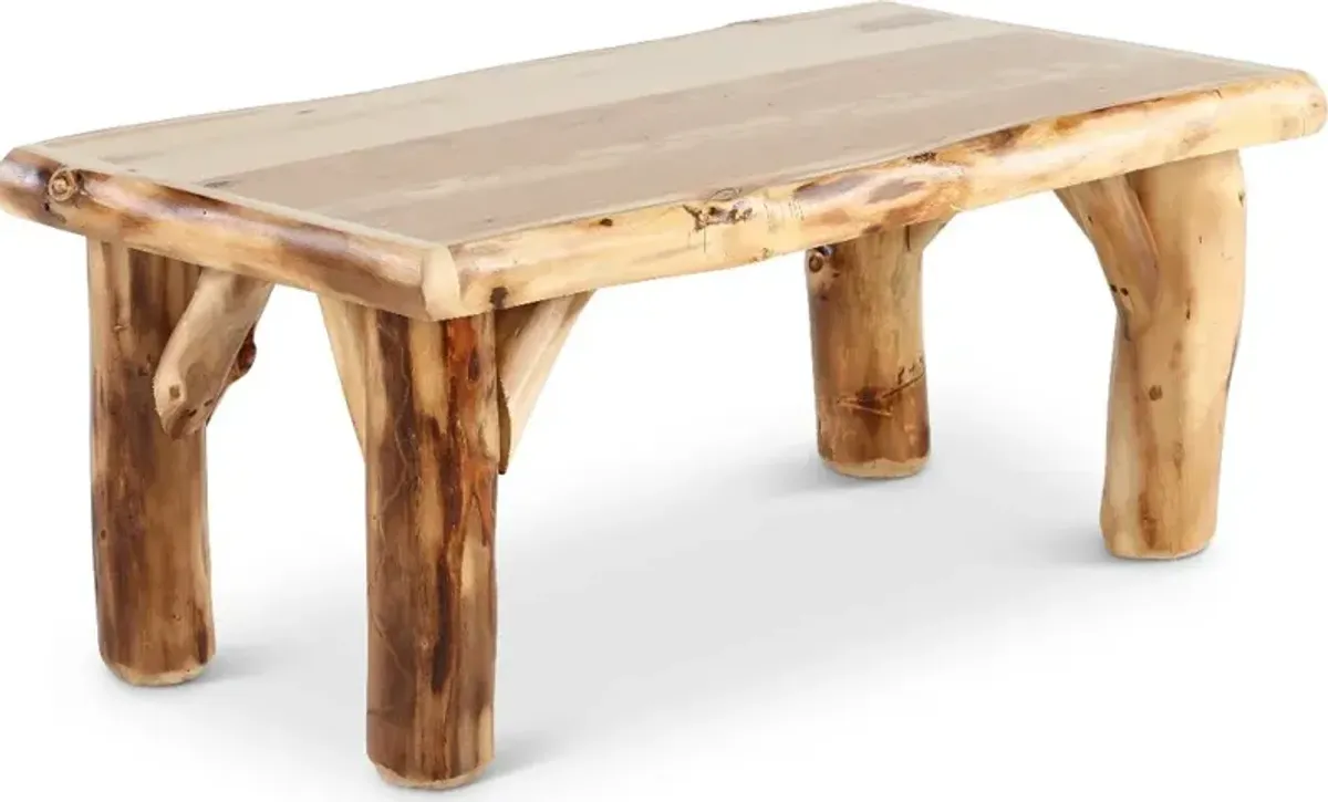 Aspen Natural Log Coffee Table