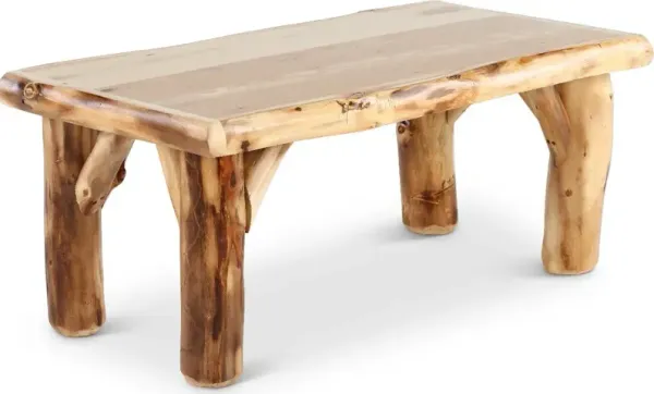 Aspen Natural Log Coffee Table