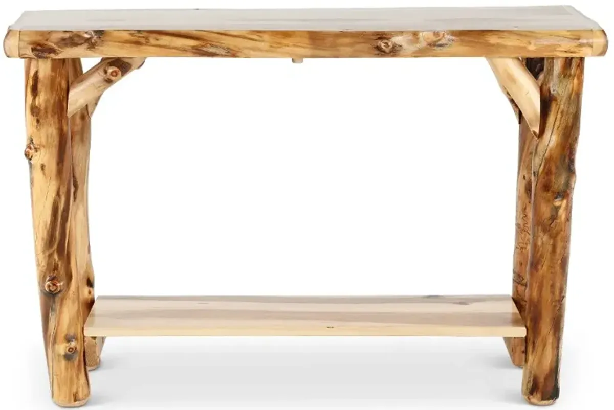 Aspen Natural Log Sofa Table