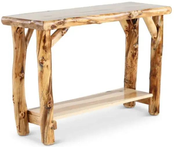 Aspen Natural Log Sofa Table