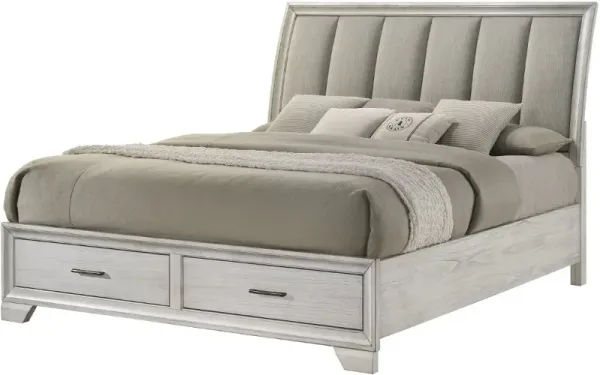 Jace White King Storage Bed